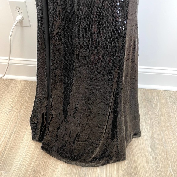 Dress The Population Ingrid Sequin Trumpet Gown In Black Size Small New - Picture 8 of 16